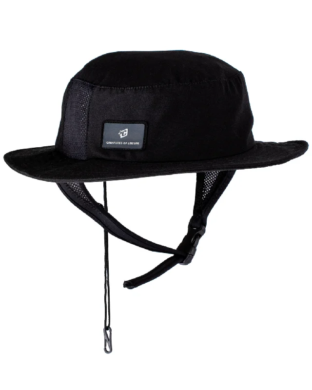 surfboards with reinforced edges for durability-Creatures Of Leisure Bucket Surf Hat - Black