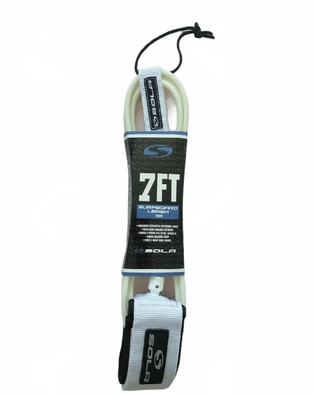 Sola 7ft Surfboard Leash White