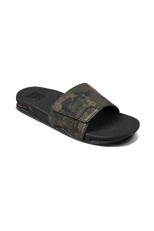 Reef Fanning Slide Sandals - Olive Camo