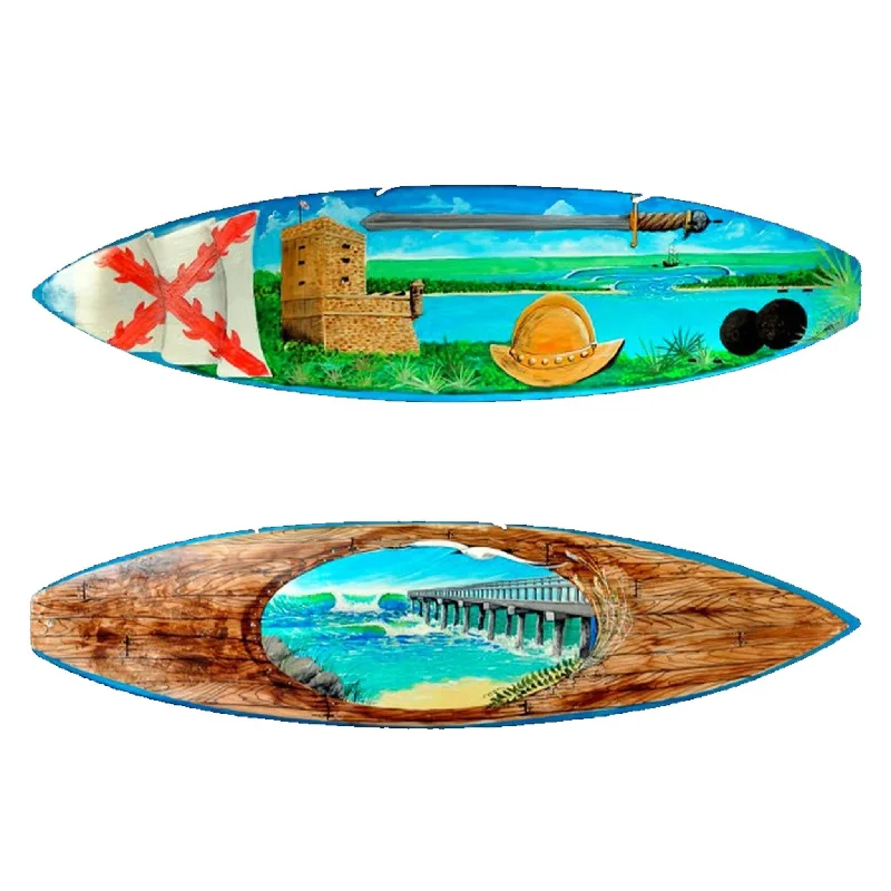 surfboards for minimal effort paddling-Stewart Maxcy Matanzas Original Art Collector Surfboard