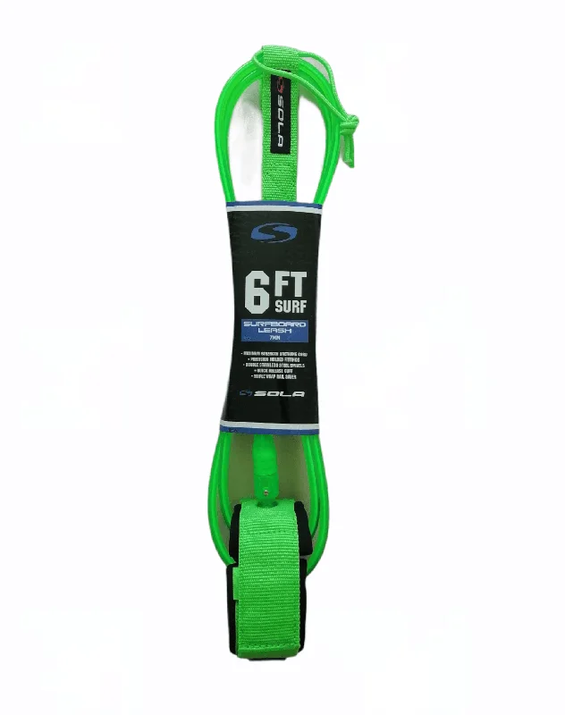 Sola 6ft Surfboard Leash Green