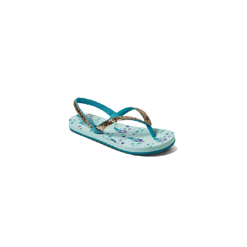 Reef Little Stargazer Prints Sandal - Aqua Mermaids