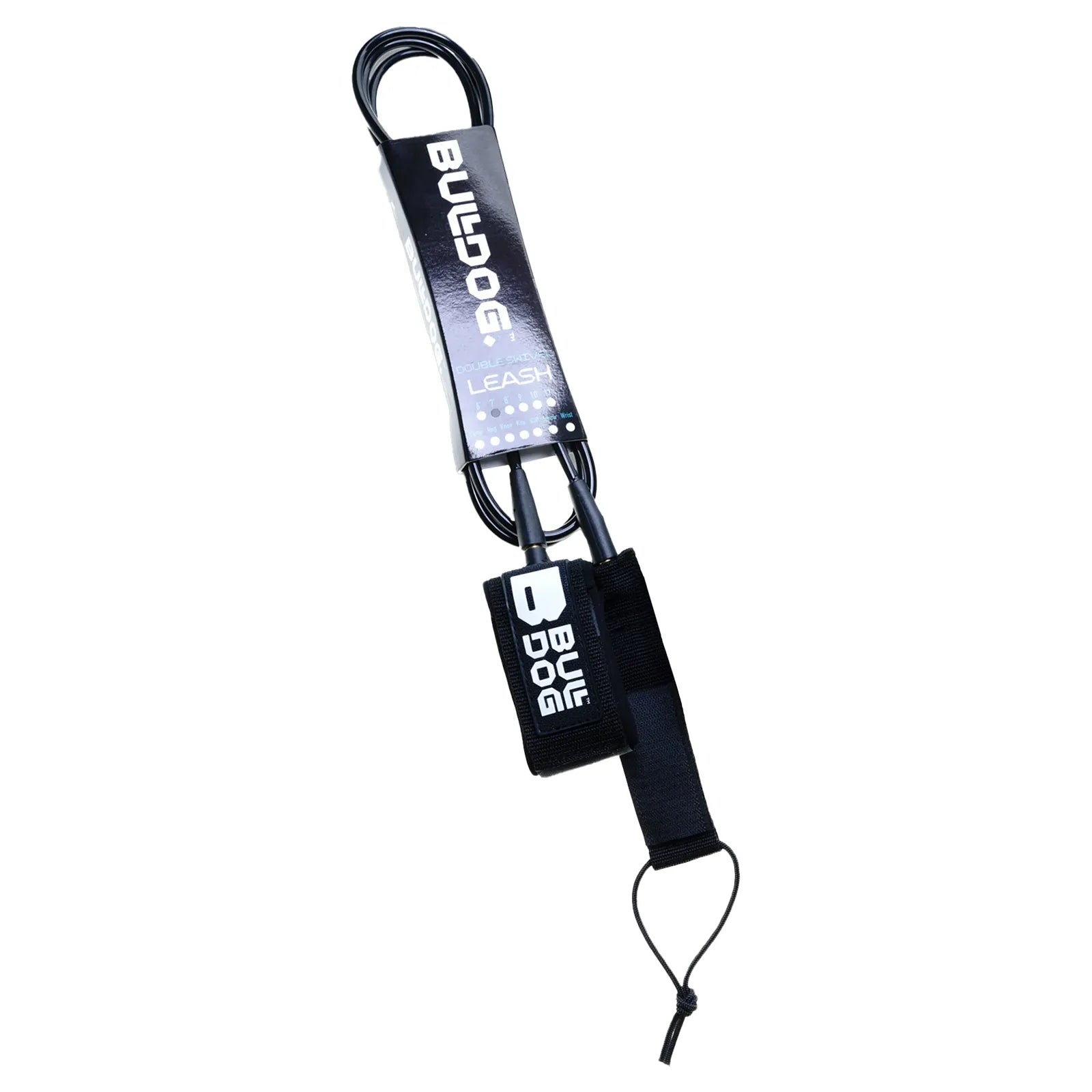 Bulldog Surf Leash - 6ft - Black/White