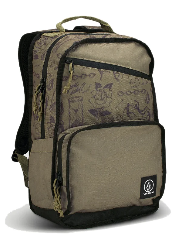 surfboards for long-distance paddling-Volcom Hardbound Backpack Olive