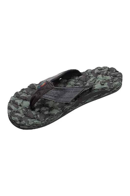 Rainbow Holoholo Gerry Lopez Rubber Signature Sandal - Black / Green / Camo