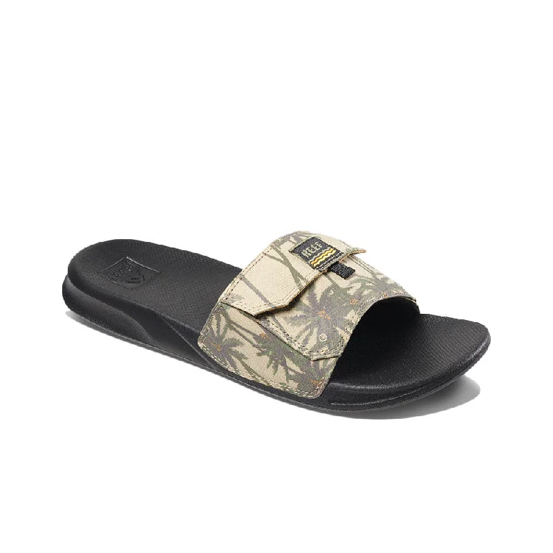 Reef Stash Slide Sandals - Tan Palm