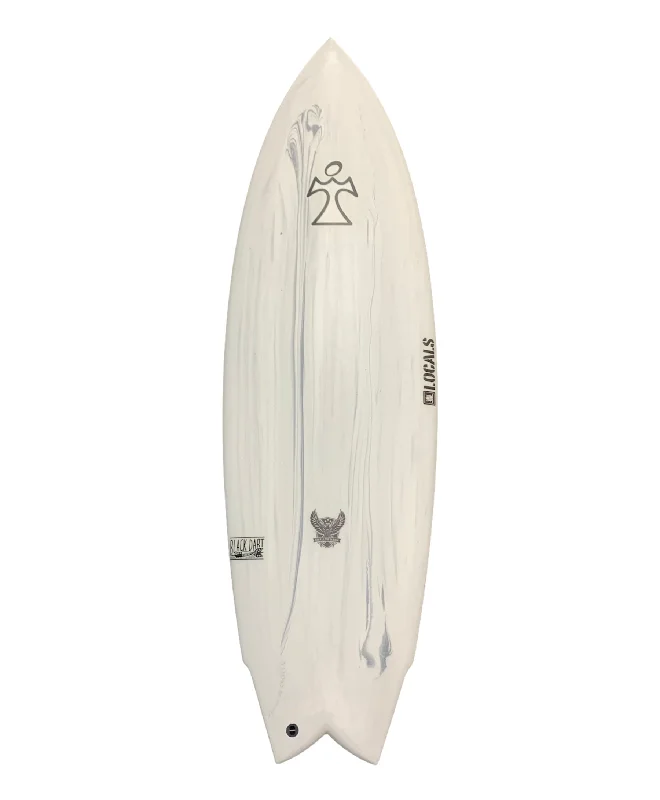 surfboards for relaxed cruising-5'7 Inspired Swallow Hawk BlackDart 20 1/8 x 2 1/2 x 30.5L FCSII (Grey Swirl)