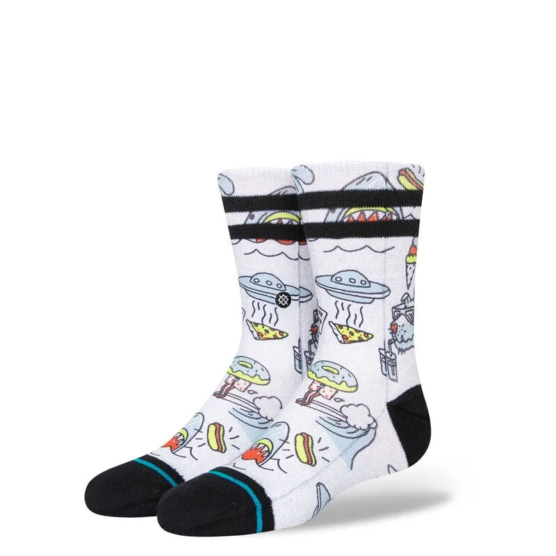 surfboards with increased volume for buoyancy-Stance Take Me Heather Grey Youth Socks