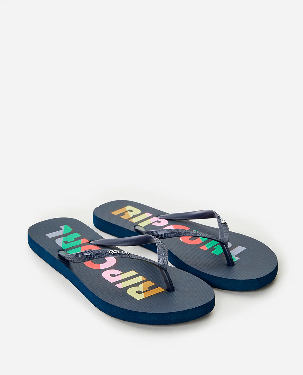 Rainbow Surf Revival Flip Flops - Navy