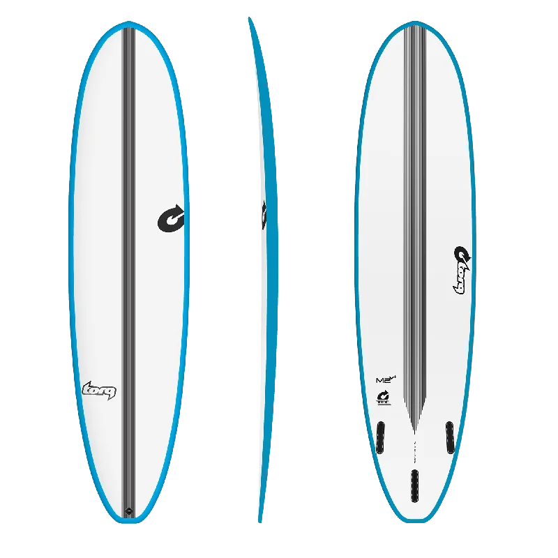 surfboards for medium-sized waves-7'8 TORQ TEC M2 V+ x 22 1/2” x 3 3/16” 64L BLUE AND WHITE