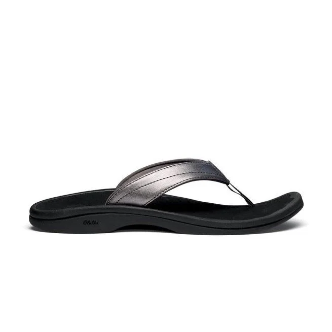 Olukai 'Ohana Sandals - Pewter / Black