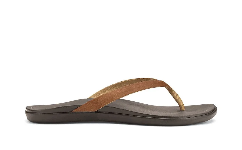 Olukai Ho‘ōpio Leather Women's Leather Beach Sandals