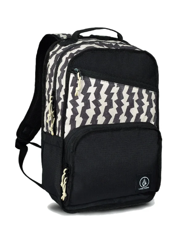 surfboards for aggressive carving-Volcom Hardbound Backpack Black White