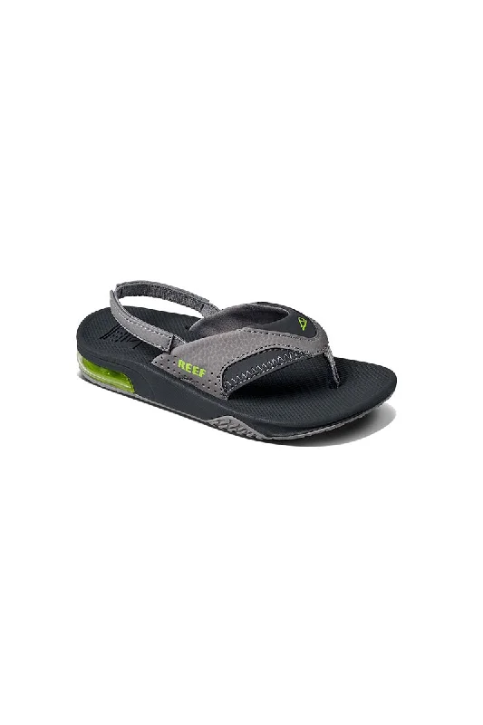 Reef Little Fanning Sandals - Grey / Volt