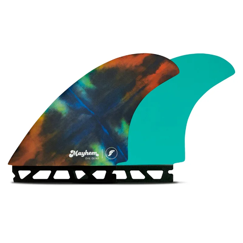 Futures X Mayhem Evil Twin Quad Surfboard Fins - Large/Rainbow