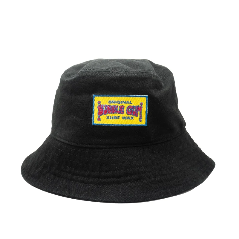 Throwback Logo Patch Bucket Hat Black