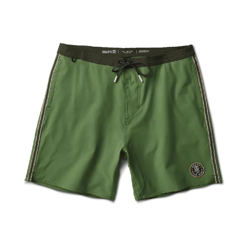 surfboards for aggressive rail-to-rail movement-Roark Chiller 17" Mixtape Jungle Green Boardshorts