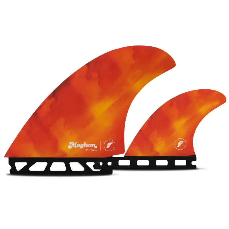 Futures X Mayhem Evil Twin 2+1 Surfboard Fins - Medium/Orange