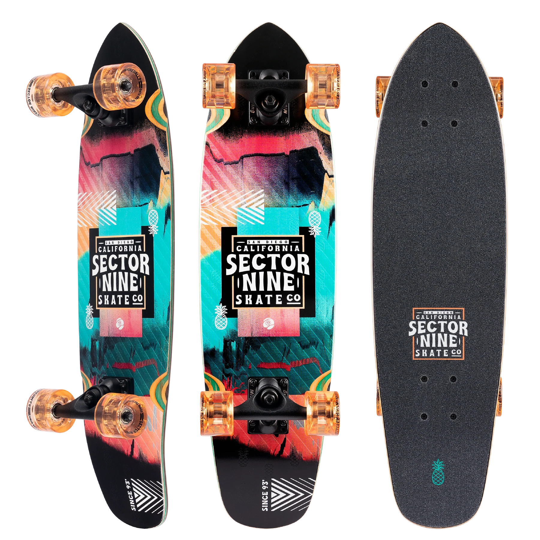 surfboards for controlled turns and carving-Sector 9 Hopper Hoopla Complete