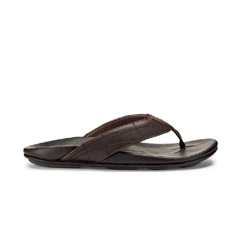 Olukai Hokule'a Kia Sandals - Dark Wood / Dark Wood