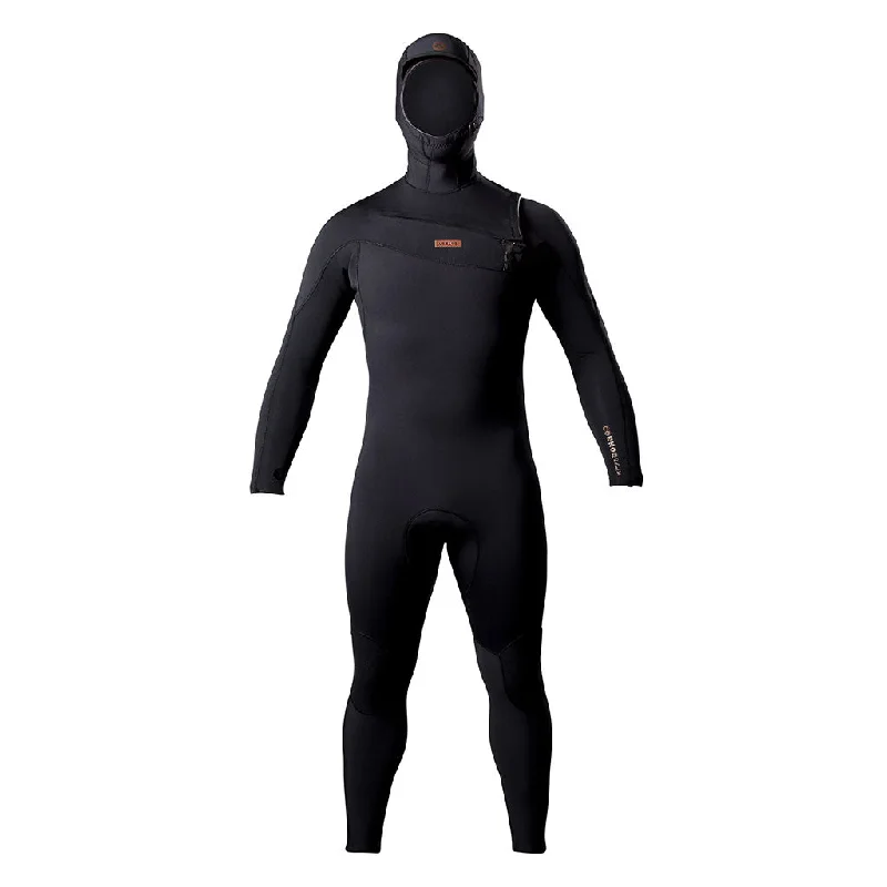 Adelio Mens 5/4 Conner Hooded Deluxe Steamer Wetsuit - Black