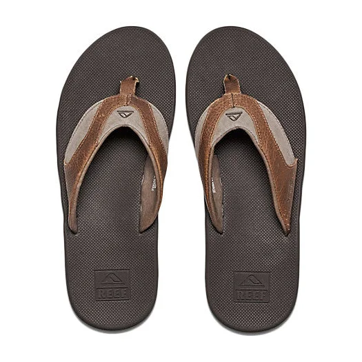 Reef Leather Fanning Sandal - Brown / Brown