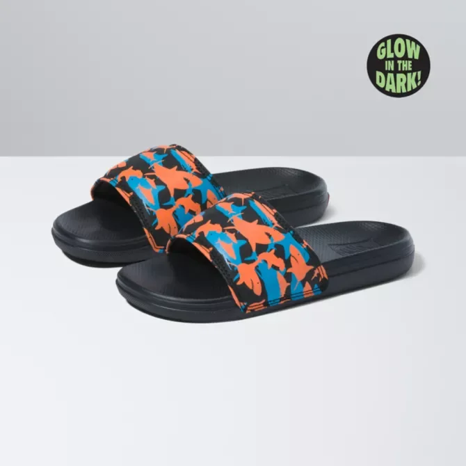 Vans Boy's La Costa Glow Shark Slide-On Sandals