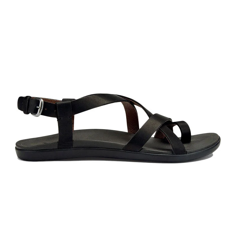 Olukai 'Upena Sandals - Black / Black