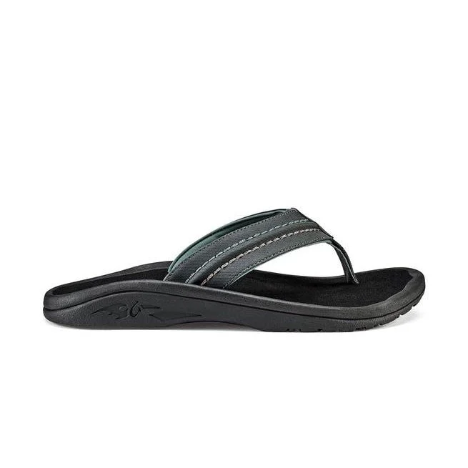 Olukai Hokua Sandals - Dark Shadow / Black