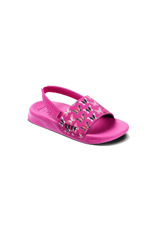 Reef Little One Slide Sandals - Orchid Butterfly