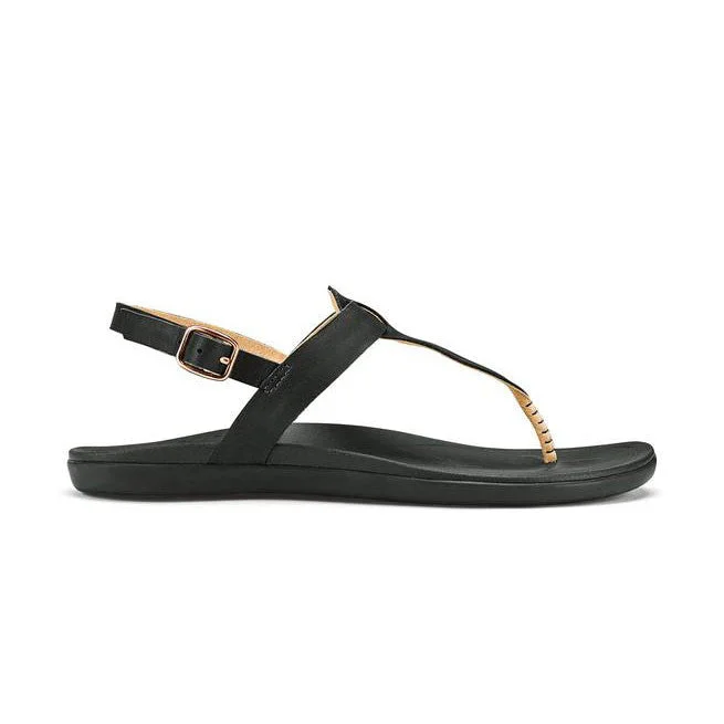 Olukai Women's 'Ekekeu Sandals - Black / Black