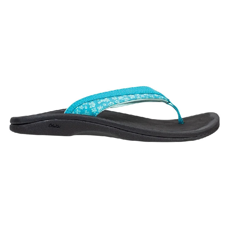 Olukai Women's 'Ohana Koa Sandals - Kai Blue / Black