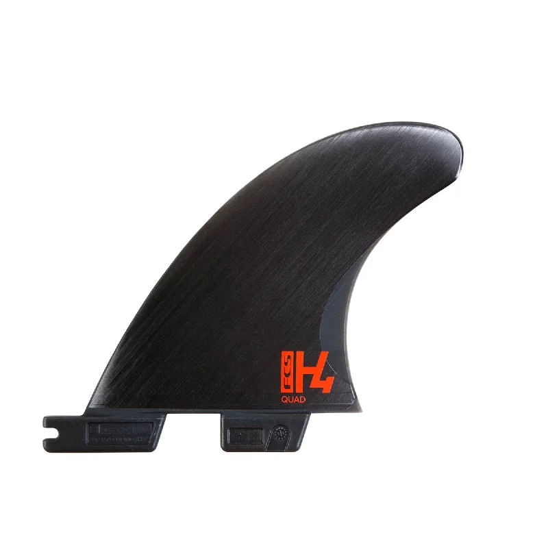 FCS II H4 Quad Rear Twin Surfboard Fins - Medium/Black