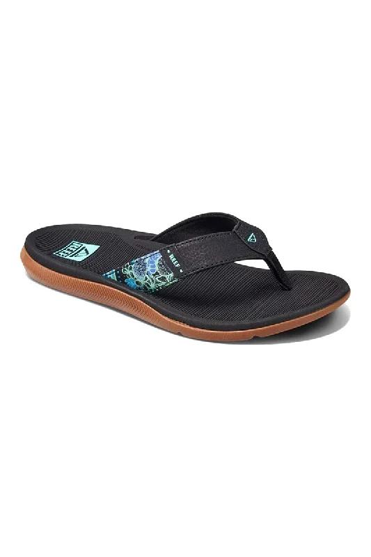 Reef Women's Santa Ana Sandals - Black / Multi