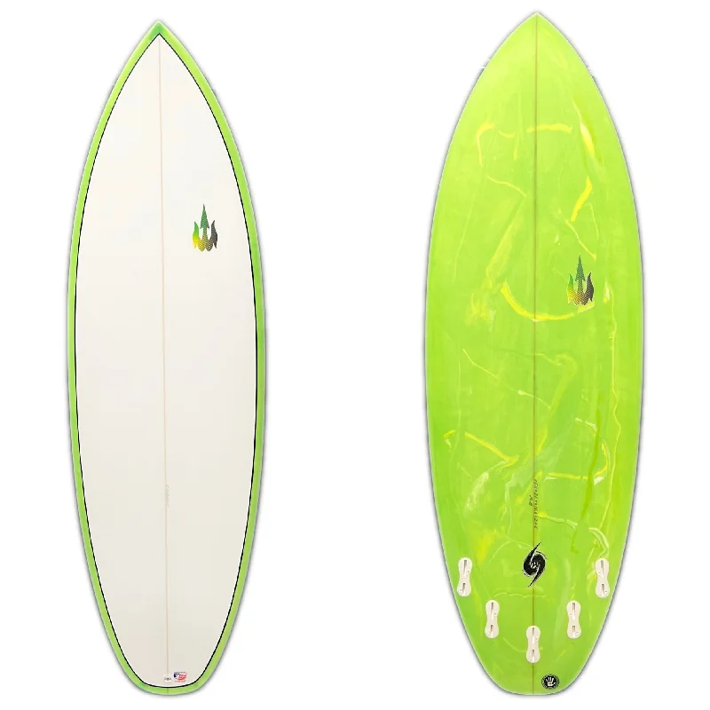 surfboards for improved wave control-WBZ 5'10" Bubble Thumper Green Surfboard