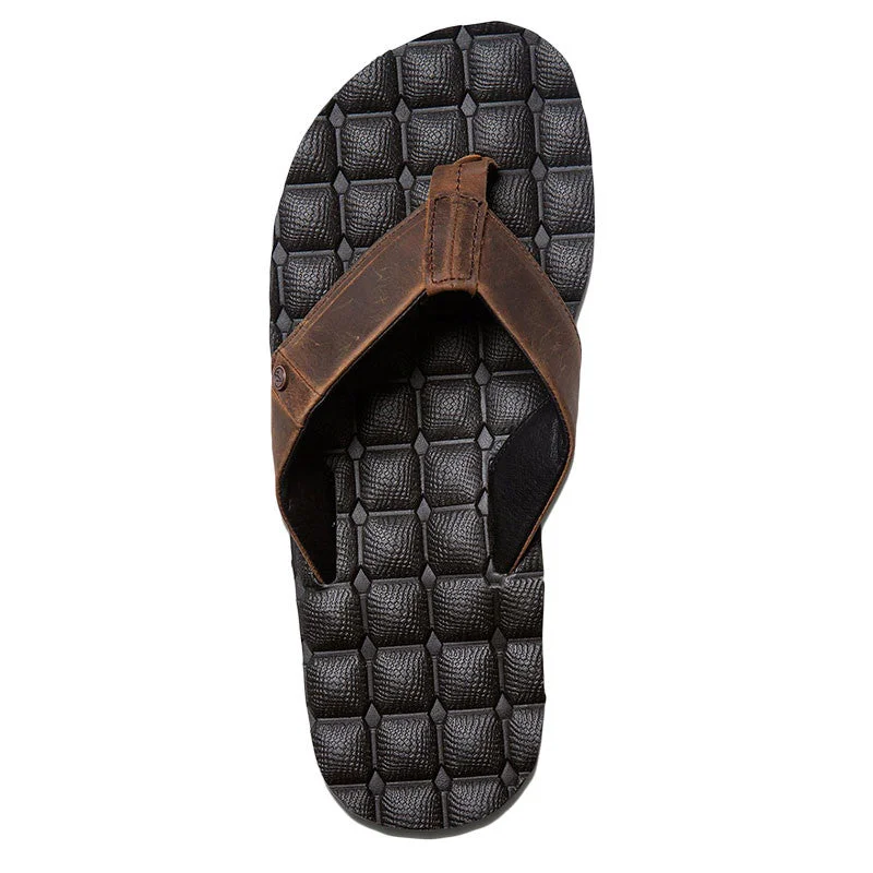 Volcom Recliner Leather Sandal - Vintage Brown