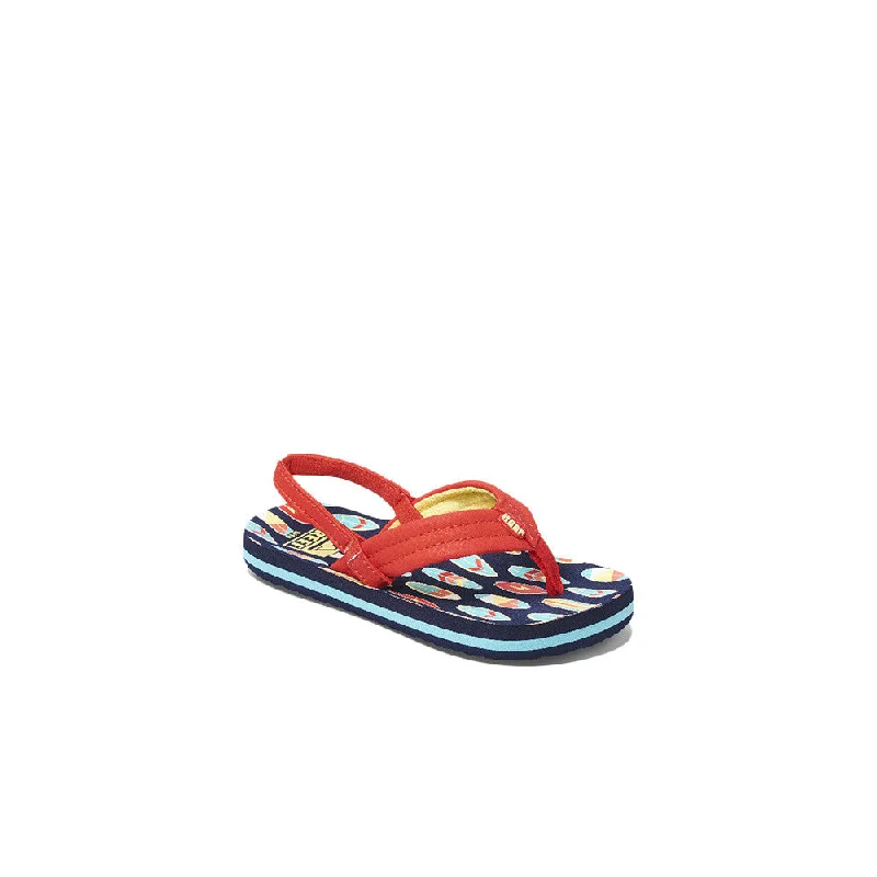 Reef Little Ahi Sandal - Red Surfer