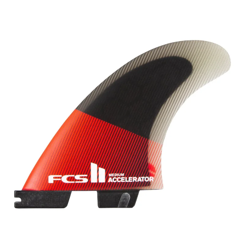 FCS II Accelerator Performance Core Tri Surfboard Fins - Medium/Red