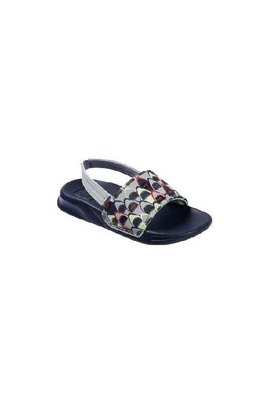 Reef Little One Slide Sandal - Shark Park