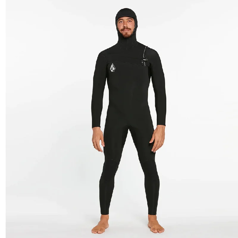 Volcom Modulator 4/3mm Hooded Chest Zip Wetsuit - Black FA23