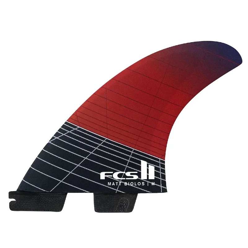 FCS II Lost MB Performance Core Carbon 5-Fin Surfboard Fins - Medium/Red