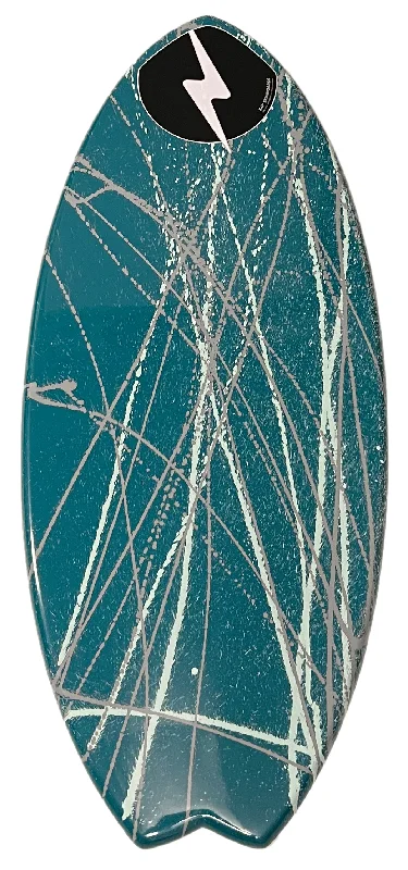 surfboards for greater wave control-Zap Fish 47" Teal Splatter