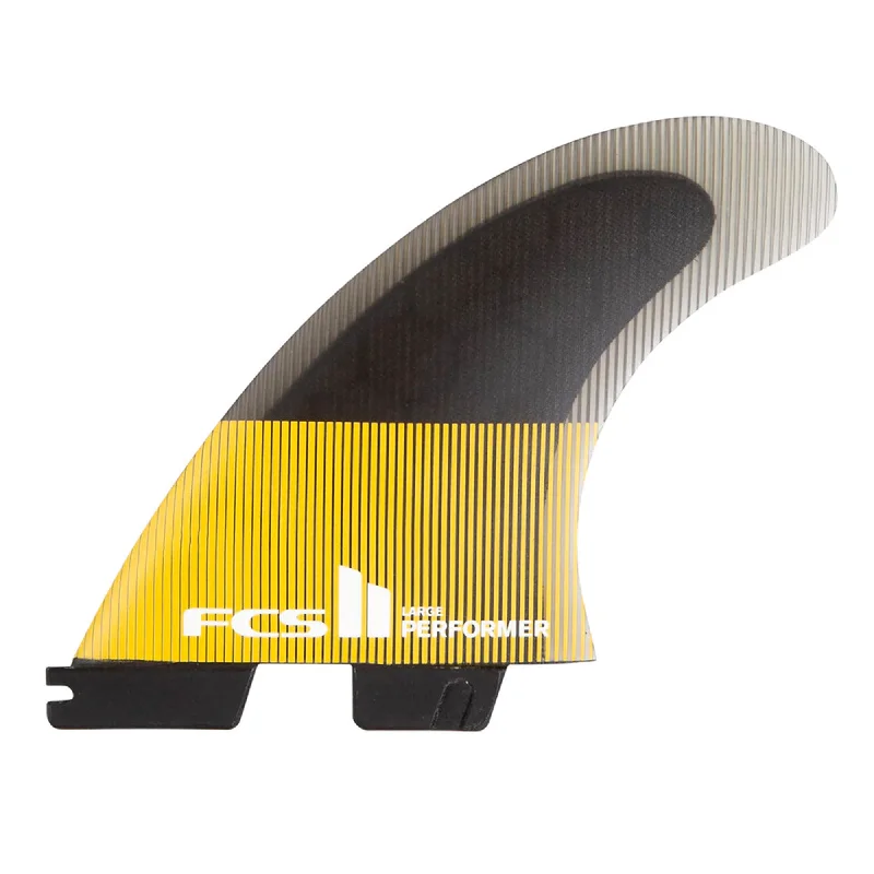 FCS II Performer Performance Core Tri Surfboard Fins - Medium/Mango