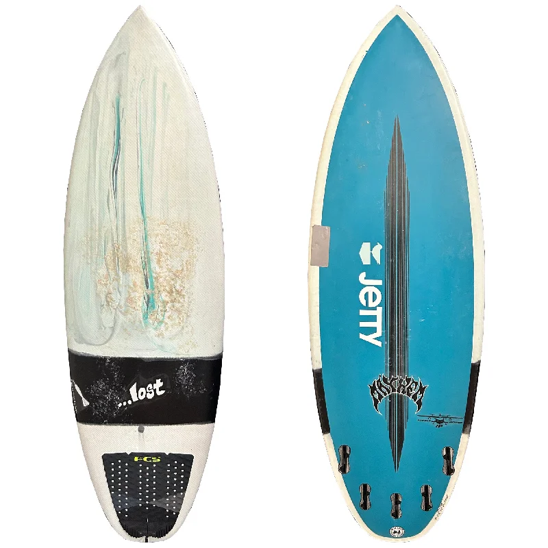 surfboards with thin rails for sharp turns-Lost Puddle Jumper 5'4 Black Dart Consignment Surfboard - FCS II