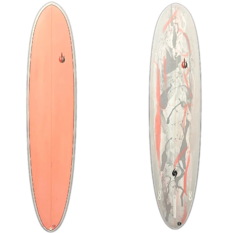 surfboards for better foot traction-WBZ 8'4" Funboard Grey