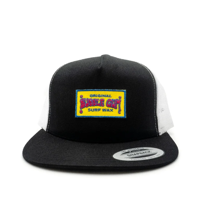 Throwback Patch Retro Trucker Hat Black & White