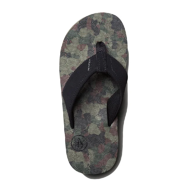 Volcom Victor Big Boys Youth Sandal - Dark Camo