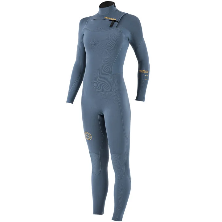 MANERA Women's Seafarer 4/3 Chest Zip Wetsuit - PEWTER