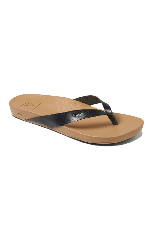 Reef Women's Cushion Bounce Court Sandal - Black / Natural