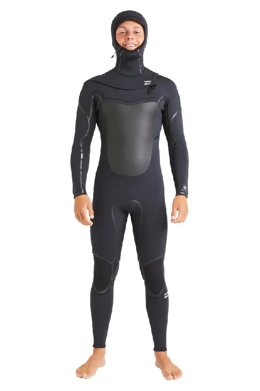 Billabong 5/4mm Absolute Natural+ Upcycler Chest Zip Hooded Wetsuit - Black